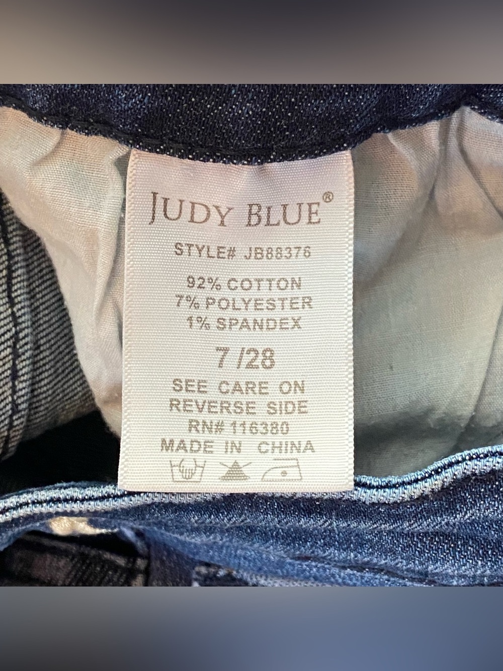 Judy Blue Embroidered Sabrina Star Super Flare Denim Jeans 28 California Casual - Picture 12 of 16
